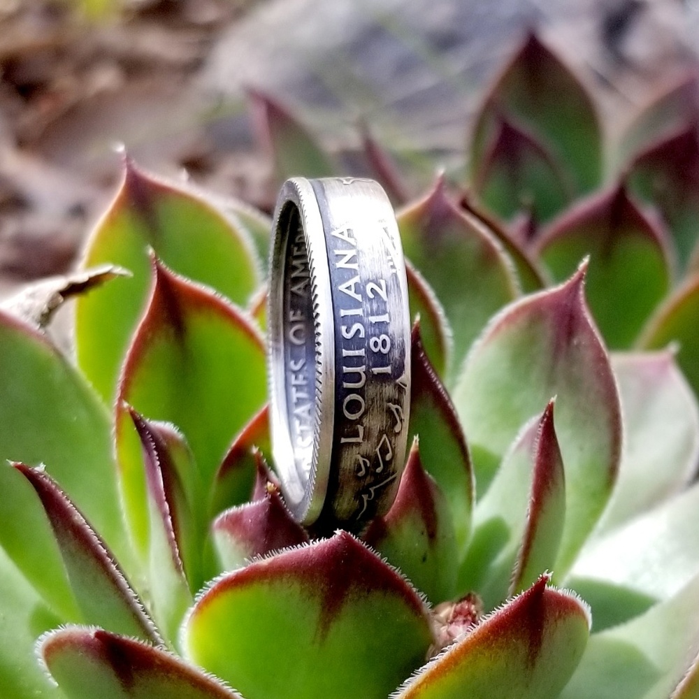 Silver State Quarter Coin Ring